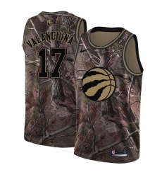 Men's Nike Toronto Raptors #17 Jonas Valanciunas Swingman Camo Realtree Collection NBA Jersey