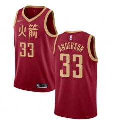 Women's Nike Houston Rockets #33 Ryan Anderson Swingman Red NBA Jersey - 2018 19 City Edition