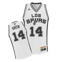 Men's Adidas San Antonio Spurs #14 Danny Green Authentic White Latin Nights NBA Jersey
