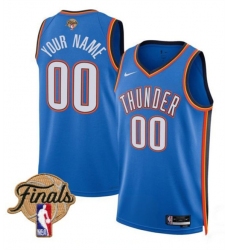 Men's Oklahoma City Thunder Active Player Custom Blue 2025 Icon Edition Stitched Basketball Jersey