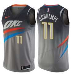 Youth Nike Oklahoma City Thunder #11 Detlef Schrempf Swingman Gray NBA Jersey - City Edition