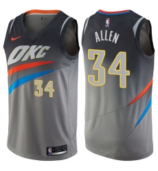 Youth Nike Oklahoma City Thunder #34 Ray Allen Swingman Gray NBA Jersey - City Edition