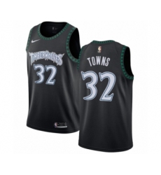 Youth Nike Minnesota Timberwolves #32 Karl-Anthony Towns Swingman Black Hardwood Classics Jersey