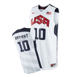 Men's Nike Team USA #10 Kobe Bryant Swingman White 2012 Olympics Basketball Jersey