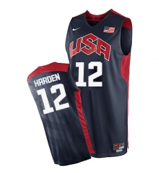 Men's Nike Team USA #12 James Harden Swingman Navy Blue 2012 Olympics Basketball Jersey