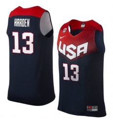 Men's Nike Team USA #13 James Harden Swingman Navy Blue 2014 Dream Team Basketball Jersey