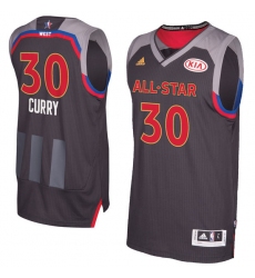 Men's Adidas Golden State Warriors #30 Stephen Curry Authentic Charcoal 2017 All Star NBA Jersey