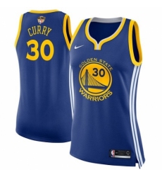 Women's Nike Golden State Warriors #30 Stephen Curry Swingman Royal Blue Road 2018 NBA Finals Bound NBA Jersey - Icon Edition