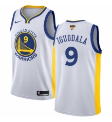 Men's Nike Golden State Warriors #9 Andre Iguodala Authentic White Home 2018 NBA Finals Bound NBA Jersey - Association Edition