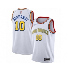 Men's Golden State Warriors #10 Tim Hardaway Authentic White Hardwood Classics Basketball Jersey - San Francisco Classic Edition