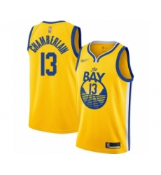 Youth Golden State Warriors #13 Wilt Chamberlain Swingman Gold Finished Basketball Jersey - Statement Edition