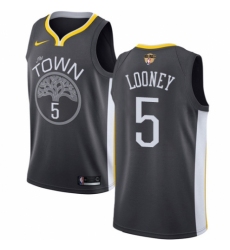Youth Nike Golden State Warriors #5 Kevon Looney Swingman Black Alternate 2018 NBA Finals Bound NBA Jersey - Statement Edition