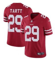 Men's Nike San Francisco 49ers #29 Jaquiski Tartt Red Team Color Vapor Untouchable Limited Player NFL Jersey