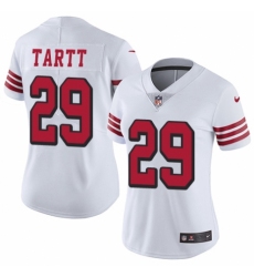 Women's Nike San Francisco 49ers #29 Jaquiski Tartt Limited White Rush Vapor Untouchable NFL Jersey
