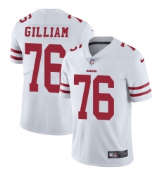 Youth Nike San Francisco 49ers #76 Garry Gilliam White Vapor Untouchable Limited Player NFL Jersey