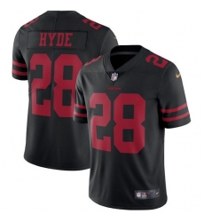Men's Nike San Francisco 49ers #28 Carlos Hyde Black Vapor Untouchable Limited Player NFL Jersey