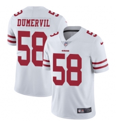 Youth Nike San Francisco 49ers #58 Elvis Dumervil White Vapor Untouchable Limited Player NFL Jersey