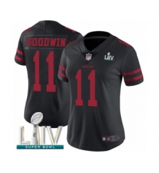 Women's San Francisco 49ers #11 Marquise Goodwin Black Vapor Untouchable Limited Player Super Bowl LIV Bound Football Jersey