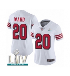 Women's San Francisco 49ers #20 Jimmie Ward Limited White Rush Vapor Untouchable Super Bowl LIV Bound Football Jersey