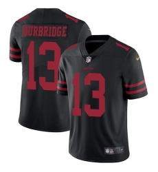 Men's Nike San Francisco 49ers #13 Aaron Burbridge Black Alternate Vapor Untouchable Limited Player NFL Jersey