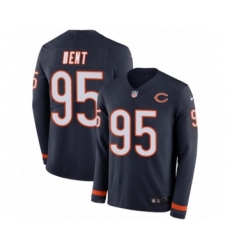 Men's Nike Chicago Bears #95 Richard Dent Limited Navy Blue Therma Long Sleeve NFL Jersey