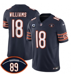 Men's Chicago Bears #18 Caleb Williams Navy 2026 With Mike Ditka 89 And With 3-star C Vapor Untouchable Limited Football Stitched Jersey