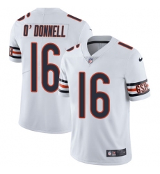 Youth Nike Chicago Bears #16 Pat O'Donnell White Vapor Untouchable Limited Player NFL Jersey