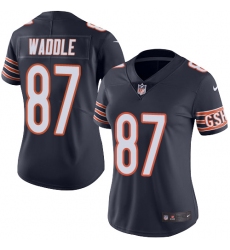 Women's Nike Chicago Bears #87 Tom Waddle Navy Blue Team Color Vapor Untouchable Limited Player NFL Jersey
