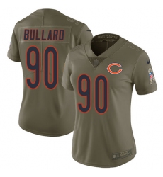 Women's Nike Chicago Bears #90 Jonathan Bullard Limited Olive 2017 Salute to Service NFL Jersey
