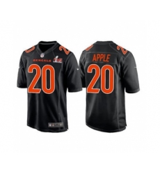 Men's Cincinnati Bengals #20 Eli Apple 2022 Black Super Bowl LVI Game Stitched Jersey