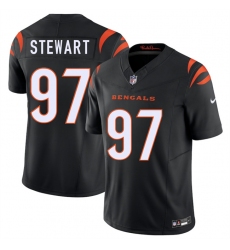 Men's Cincinnati Bengals #97 Shemar Stewart Black 2025 Draft F.U.S.E. Vapor Untouchable Limited Football Stitched Jersey