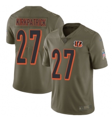 Men's Nike Cincinnati Bengals #27 Dre Kirkpatrick Limited Olive 2017 Salute to Service NFL Jersey