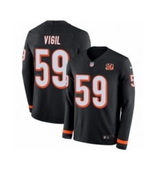 Youth Nike Cincinnati Bengals #59 Nick Vigil Limited Black Therma Long Sleeve NFL Jersey
