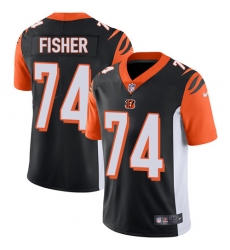 Youth Nike Cincinnati Bengals #74 Jake Fisher Vapor Untouchable Limited Black Team Color NFL Jersey