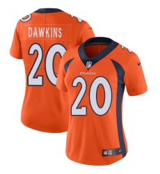 Women's Nike Denver Broncos #20 Brian Dawkins Orange Team Color Vapor Untouchable Limited Player NFL Jersey