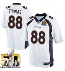 Men's Nike Denver Broncos #88 Demaryius Thomas Limited White Super Bowl 50 Bound NFL Jersey