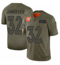 Men's Denver Broncos #32 Andy Janovich Limited Camo 2019 Salute to Service Football Jersey