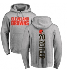 NFL Nike Cleveland Browns #70 Kevin Zeitler Ash Pullover Hoodie