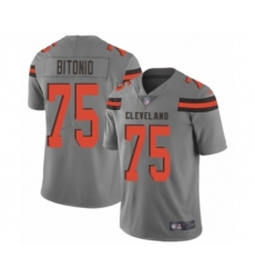 Men's Cleveland Browns #75 Joel Bitonio Limited Gray Inverted Legend Football Jersey