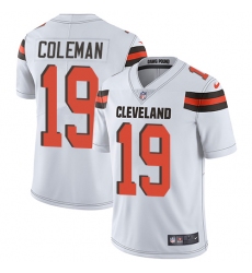 Men's Nike Cleveland Browns #19 Corey Coleman White Vapor Untouchable Limited Player NFL Jersey