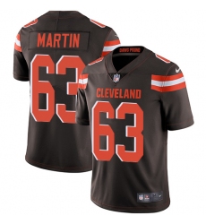Youth Nike Cleveland Browns #63 Marcus Martin Brown Team Color Vapor Untouchable Limited Player NFL Jersey