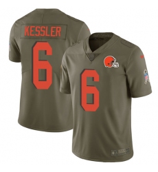Men's Nike Cleveland Browns #6 Cody Kessler Limited Olive 2017 Salute to Service NFL Jersey