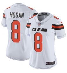 Women's Nike Cleveland Browns #8 Kevin Hogan White Vapor Untouchable Limited Player NFL Jersey