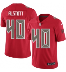 Men's Nike Tampa Bay Buccaneers #40 Mike Alstott Limited Red Rush Vapor Untouchable NFL Jersey