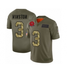 Men's Tampa Bay Buccaneers #3 Jameis Winston 2019 Olive Camo Salute to Service Limited Jersey