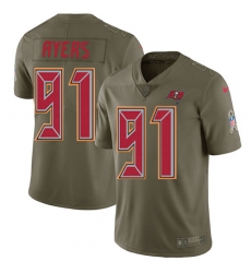 Men's Nike Tampa Bay Buccaneers #91 Robert Ayers Limited Olive 2017 Salute to Service NFL Jersey