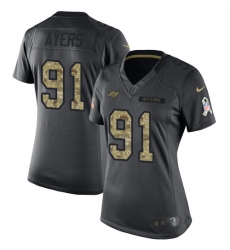 Women's Nike Tampa Bay Buccaneers #91 Robert Ayers Limited Black 2016 Salute to Service NFL Jersey