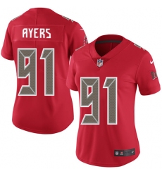 Women's Nike Tampa Bay Buccaneers #91 Robert Ayers Limited Red Rush Vapor Untouchable NFL Jersey