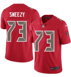 Men's Nike Tampa Bay Buccaneers #73 J. R. Sweezy Limited Red Rush Vapor Untouchable NFL Jersey