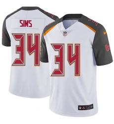 Men's Nike Tampa Bay Buccaneers #34 Charles Sims White Vapor Untouchable Limited Player NFL Jersey